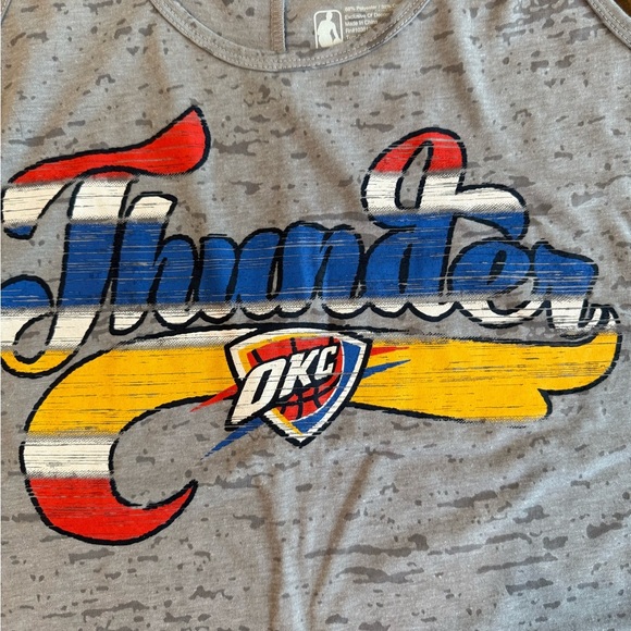 NWT NBA Thunder Gray Burnout Tank Top - Picture 2 of 5